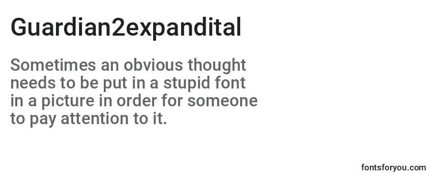 Guardian2expandital Font