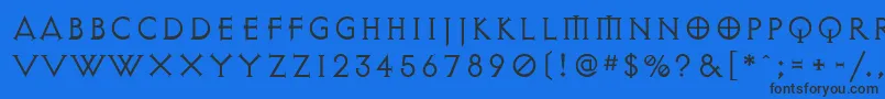 DiabloLight-Schriftart – Schwarze Schriften auf blauem Hintergrund
