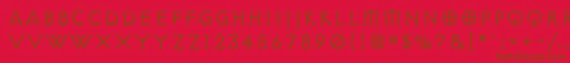 フォントDiabloLight – 赤い背景に茶色の文字