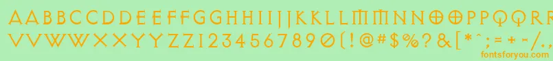 DiabloLight Font – Orange Fonts on Green Background