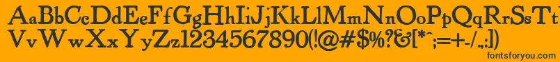 Powellantique ffy Font – Black Fonts on Orange Background