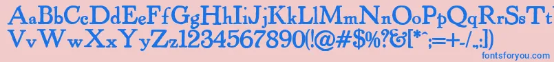 Powellantique ffy Font – Blue Fonts on Pink Background