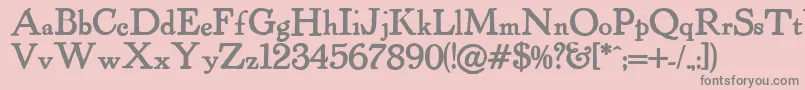 Powellantique ffy Font – Gray Fonts on Pink Background