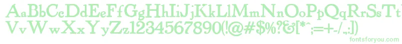 Powellantique ffy Font – Green Fonts on White Background
