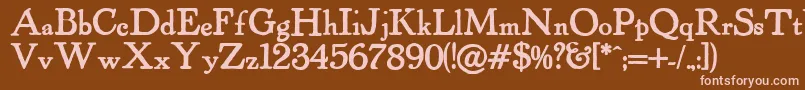 Powellantique ffy Font – Pink Fonts on Brown Background