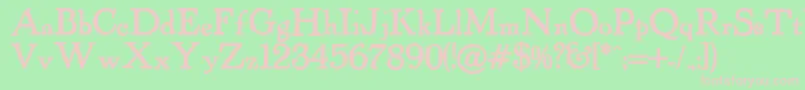 Powellantique ffy Font – Pink Fonts on Green Background