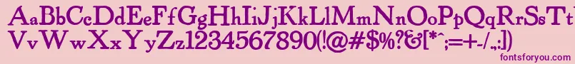 Powellantique ffy Font – Purple Fonts on Pink Background