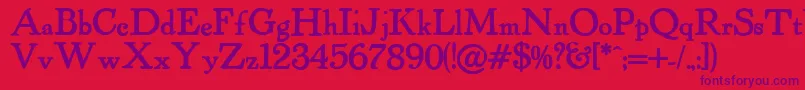 Powellantique ffy Font – Purple Fonts on Red Background