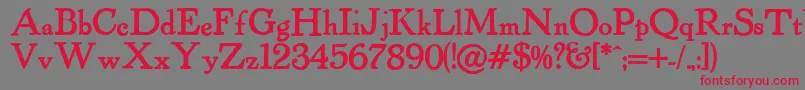 Powellantique ffy Font – Red Fonts on Gray Background