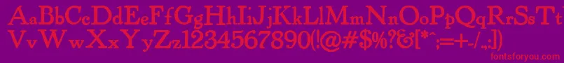 Powellantique ffy Font – Red Fonts on Purple Background