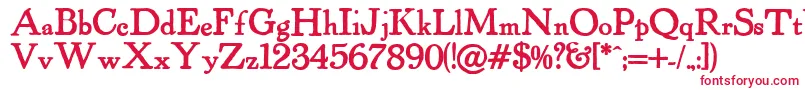 Powellantique ffy Font – Red Fonts on White Background