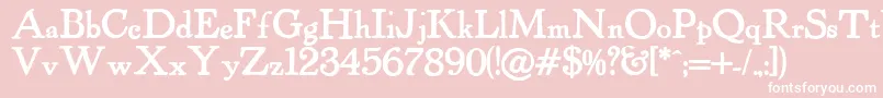 Powellantique ffy Font – White Fonts on Pink Background