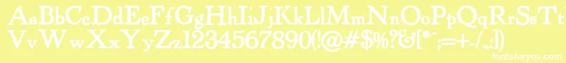 Powellantique ffy Font – White Fonts on Yellow Background