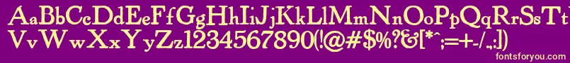 Powellantique ffy Font – Yellow Fonts on Purple Background