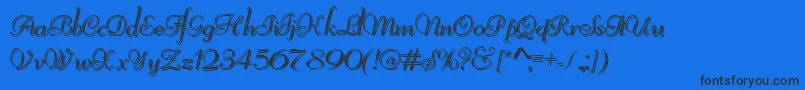 ReliantShadowFree Font – Black Fonts on Blue Background