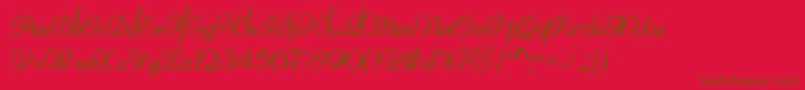 Шрифт ReliantShadowFree – коричневые шрифты на красном фоне