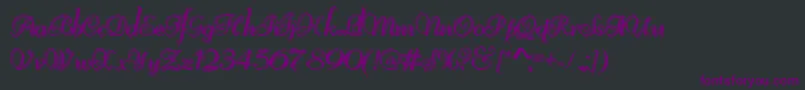 Шрифт ReliantShadowFree – фиолетовые шрифты на чёрном фоне