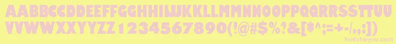 AmityJack Font – Pink Fonts on Yellow Background