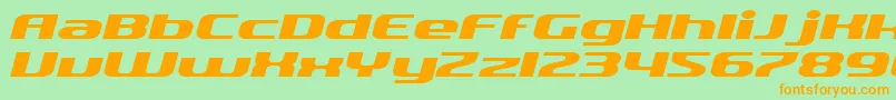 SfQuartziteExtendedItalic Font – Orange Fonts on Green Background