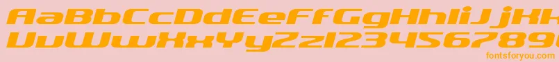 SfQuartziteExtendedItalic Font – Orange Fonts on Pink Background