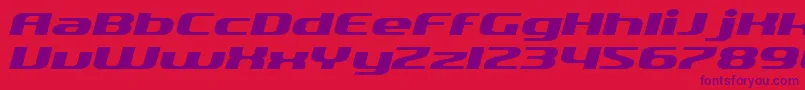 SfQuartziteExtendedItalic Font – Purple Fonts on Red Background