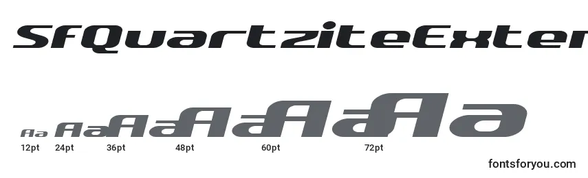 SfQuartziteExtendedItalic Font Sizes