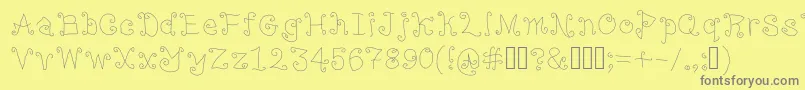 LampPost Font – Gray Fonts on Yellow Background