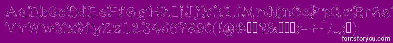 LampPost Font – Green Fonts on Purple Background