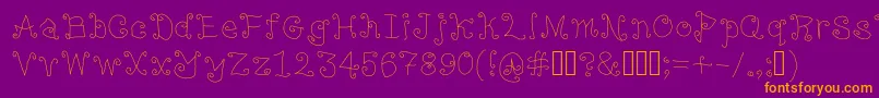 LampPost Font – Orange Fonts on Purple Background