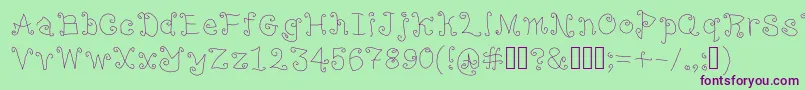 LampPost Font – Purple Fonts on Green Background