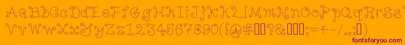 LampPost Font – Purple Fonts on Orange Background