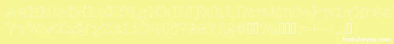 フォントLampPost – 黄色い背景に白い文字