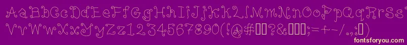 LampPost Font – Yellow Fonts on Purple Background