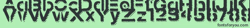 Fonte StampedNavyFontShadow – fontes pretas em um fundo verde