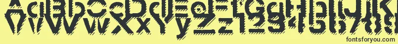 StampedNavyFontShadow Font – Black Fonts on Yellow Background