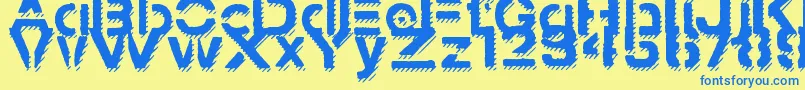 fuente StampedNavyFontShadow – Fuentes Azules Sobre Fondo Amarillo