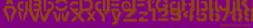 StampedNavyFontShadow Font – Brown Fonts on Purple Background