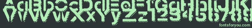 StampedNavyFontShadow Font – Green Fonts on Black Background