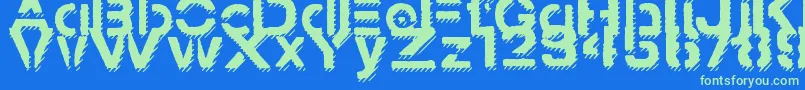 fuente StampedNavyFontShadow – Fuentes Verdes Sobre Fondo Azul