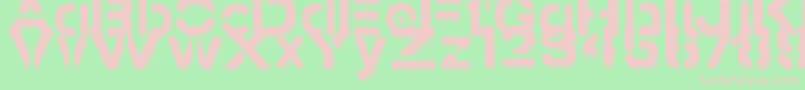 StampedNavyFontShadow Font – Pink Fonts on Green Background