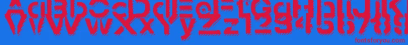 StampedNavyFontShadow Font – Red Fonts on Blue Background