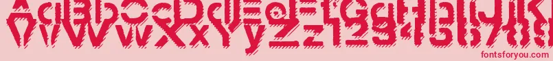 StampedNavyFontShadow Font – Red Fonts on Pink Background