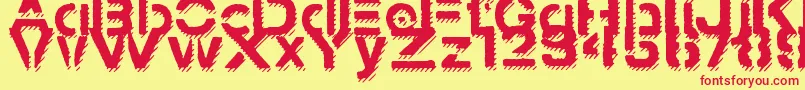 StampedNavyFontShadow Font – Red Fonts on Yellow Background