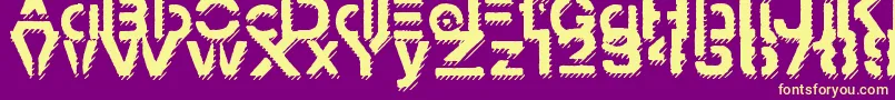 StampedNavyFontShadow Font – Yellow Fonts on Purple Background