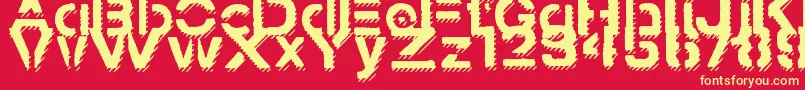 StampedNavyFontShadow Font – Yellow Fonts on Red Background