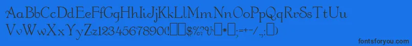 Orange Font – Black Fonts on Blue Background