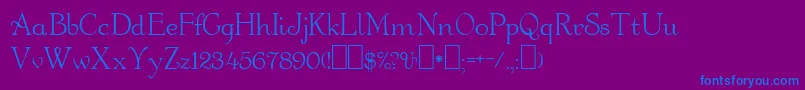 Шрифт Orange – синие шрифты на фиолетовом фоне