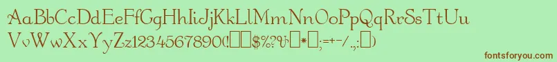 Orange Font – Brown Fonts on Green Background