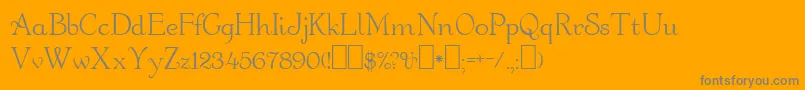 Orange-Schriftart – Graue Schriften auf orangefarbenem Hintergrund