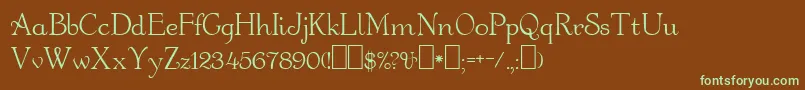 Шрифт Orange – зелёные шрифты на коричневом фоне